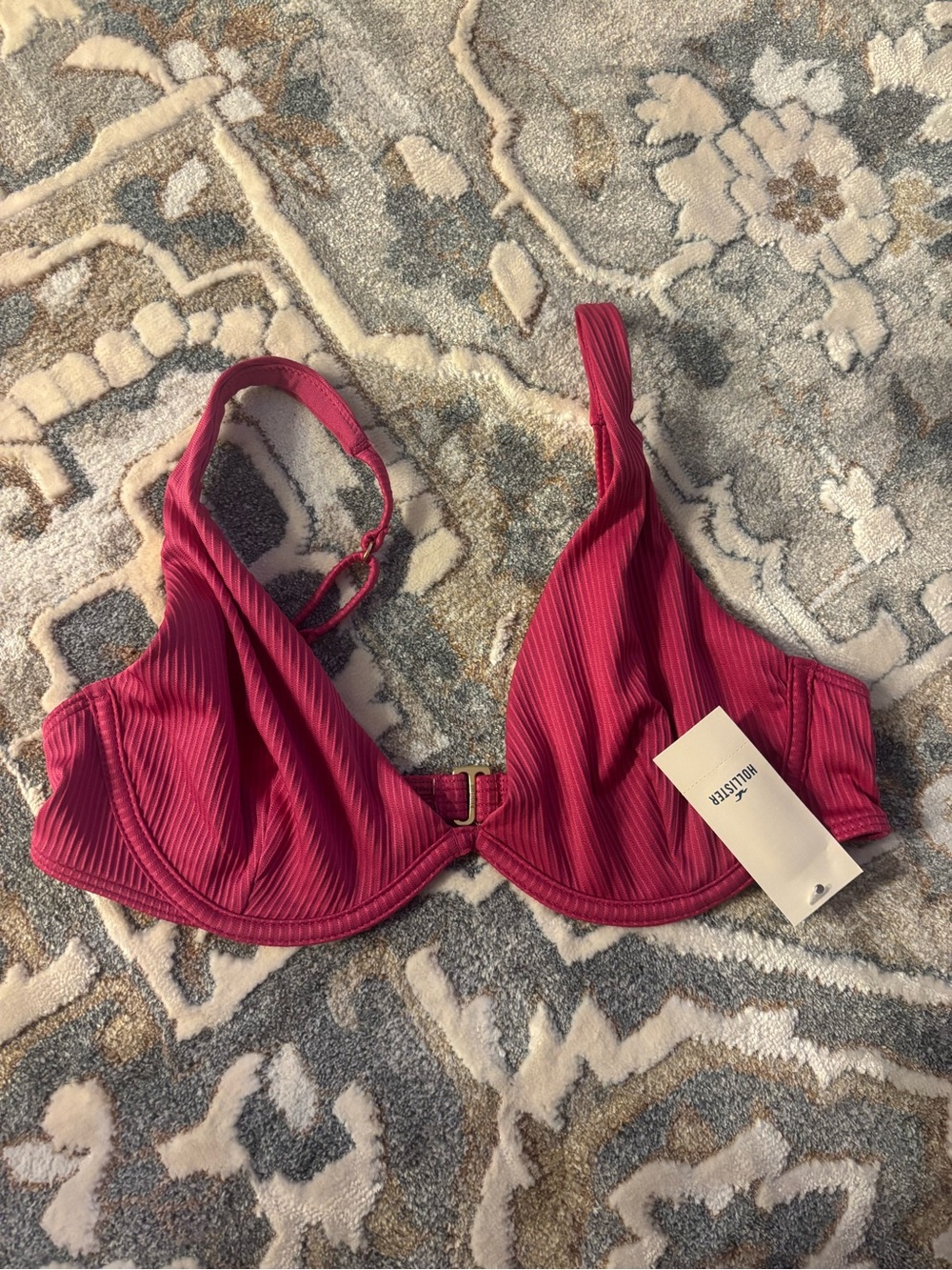 Hollister Ribbed Underwire Bikini Top - Raspberry Pink